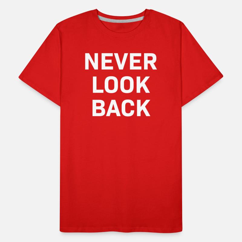 Never Look Back white Männer Premium Bio T-Shirt