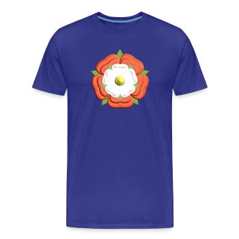 Tudor Rose - Männer Premium Bio T-Shirt - Königsblau - Vorne - Damien (186cm)