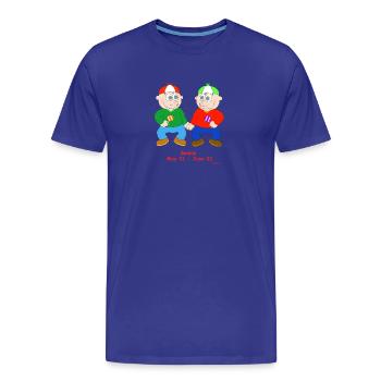 Lustige Zwillinge Sternzeichen - Männer Premium Bio T-Shirt - Königsblau - Vorne - Damien (186cm)