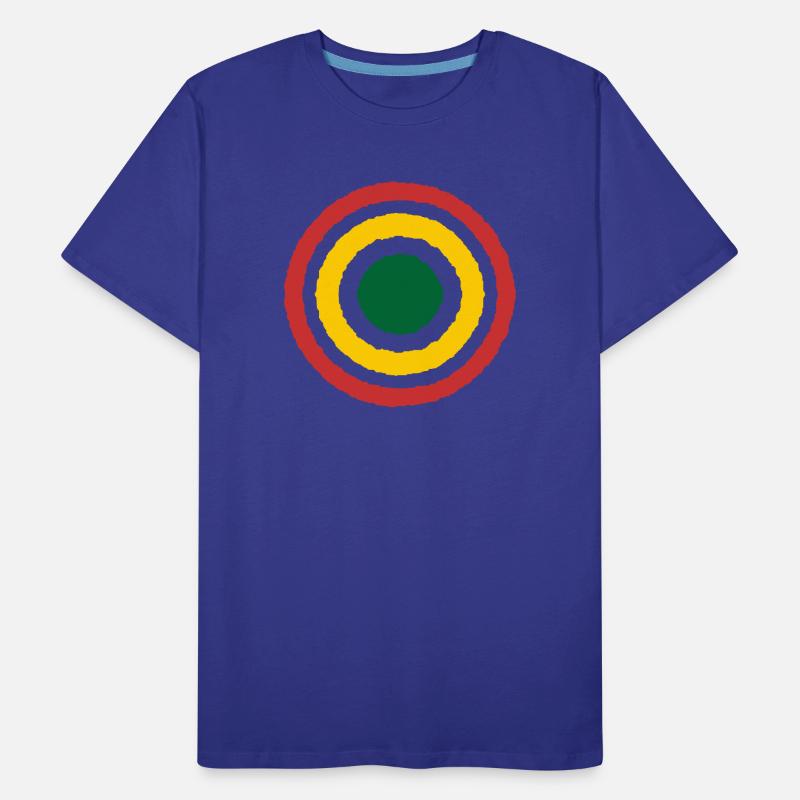 Conception abstraite de cercle Reggae concentrique T-shirt bio Premium Homme