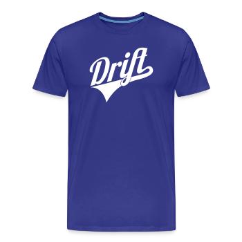 Logo de lettrage dérivé - T-shirt bio Premium Homme - bleu roi - Devant - Damien (186cm)