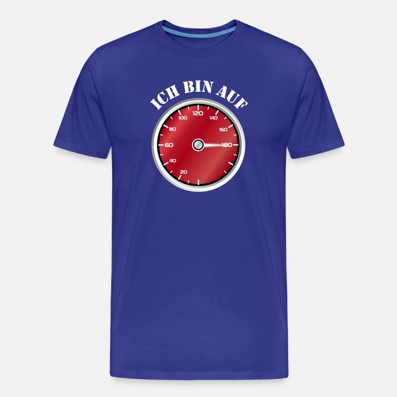 Roter Tacho Ich bin auf Geschwindigkeit - Männer Premium Bio T-Shirt - Königsblau