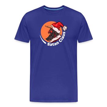 Bad Santa Claus Satan Claus Père Noël - T-shirt bio Premium Homme - bleu roi - Devant - Damien (186cm)