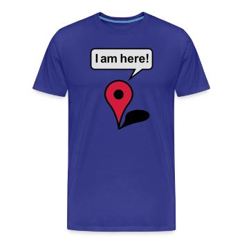 Je suis ici! Google Maps - T-shirt bio Premium Homme - bleu roi - Devant - Damien (186cm)