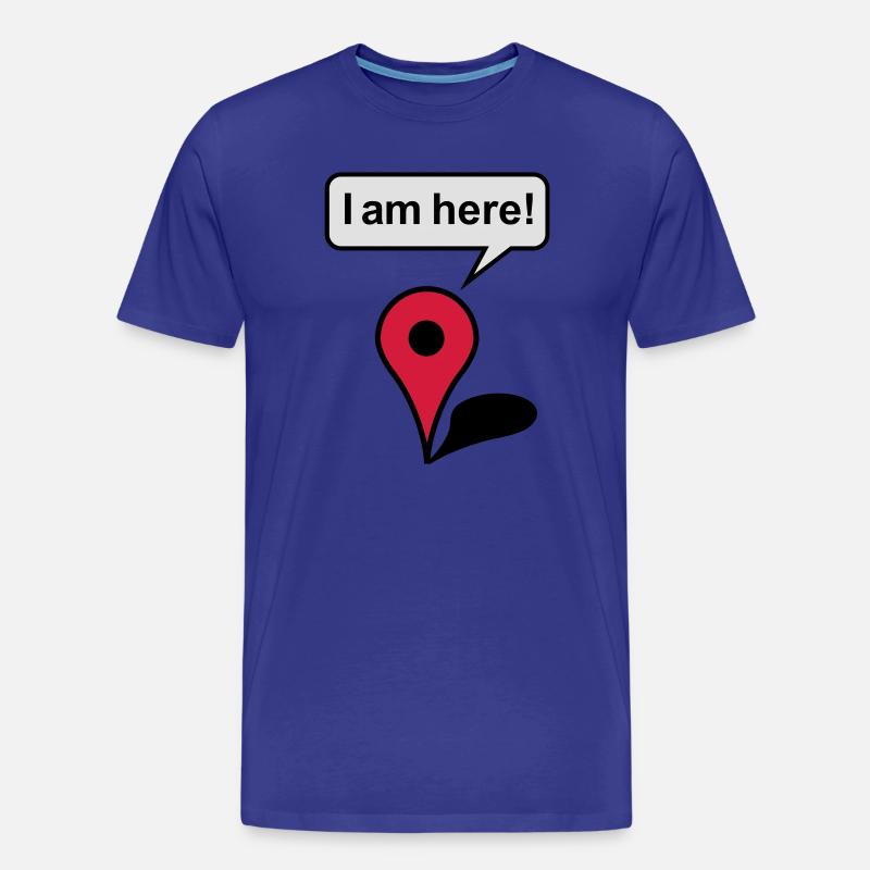 I am here! Google Maps - Männer Premium Bio T-Shirt - Königsblau