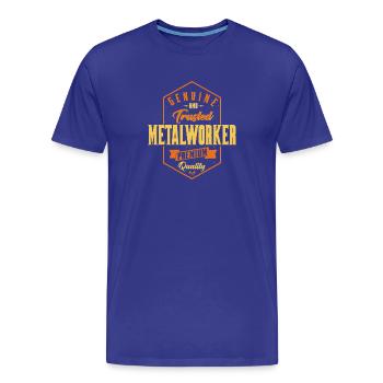 Conception authentique et fiable pour les métallurgistes - T-shirt bio Premium Homme - bleu roi - Devant - Damien (186cm)