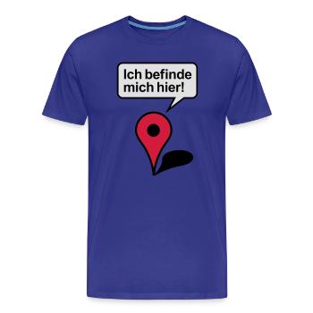 Je suis ici Google Maps - T-shirt bio Premium Homme - bleu roi - Devant - Damien (186cm)
