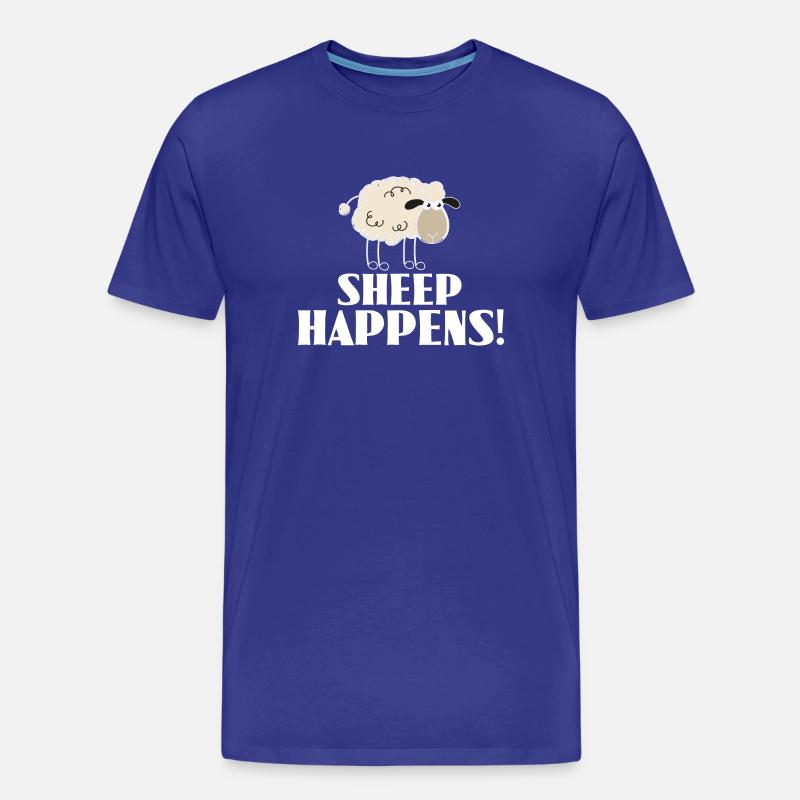 SHEEP HAPPENS - c'est comme ça - T-shirt bio Premium Homme - bleu roi
