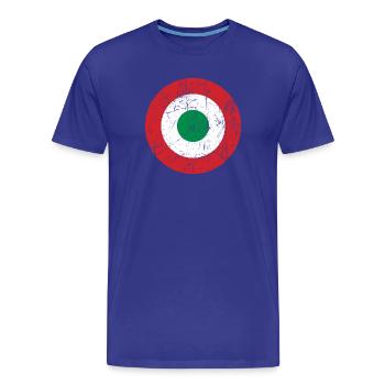 Italie coccarda avec effet vintage - T-shirt bio Premium Homme - bleu roi - Devant - Damien (186cm)
