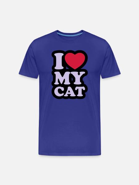 I love my cat - Men's Premium Organic T-Shirt - royal blue
