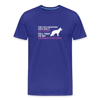 Schäferhund - Männer Premium Bio T-Shirt - Königsblau - Vorne - Damien (186cm)