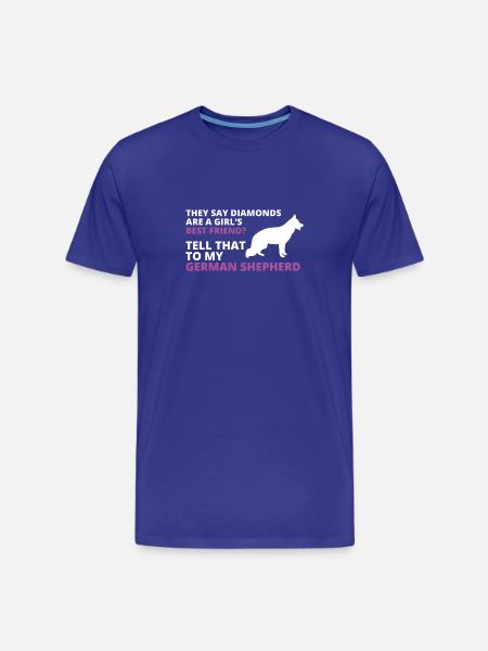 German shepherd - Men's Premium Organic T-Shirt - royal blue