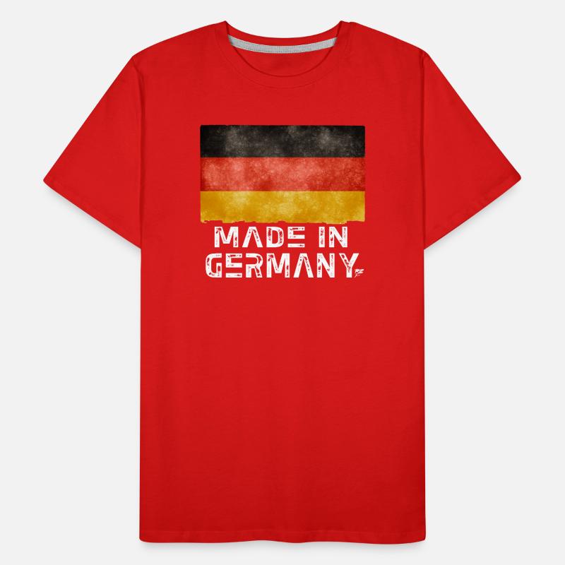Drapeau Made in Germany – Style vieilli T-shirt bio Premium Homme