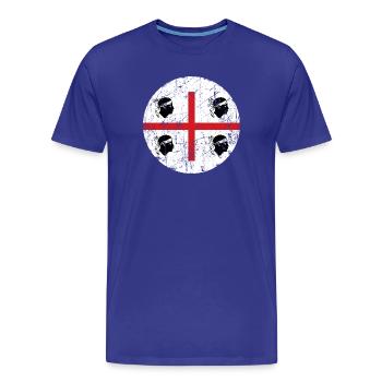 Effet vintage rosette de Sardaigne - T-shirt bio Premium Homme - bleu roi - Devant - Damien (186cm)