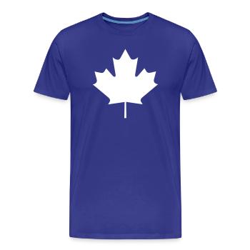Une feuille d'érable - T-shirt bio Premium Homme - bleu roi - Devant - Damien (186cm)