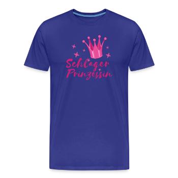 Schlager Princess Statement folk music fan - Men's Premium Organic T-Shirt - royal blue - Front - Damien (186cm)