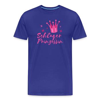 Schlager Princess Schlagerfan Krone folk music - Men's Premium Organic T-Shirt - royal blue - Front - Damien (186cm)