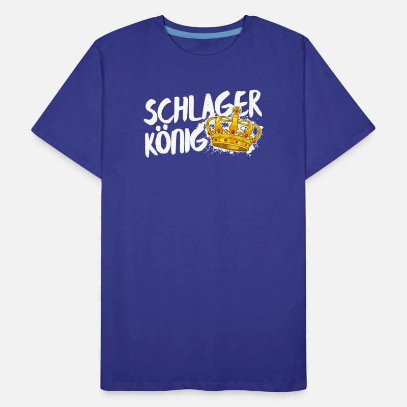 Schlager King Schlager King Krone Déclaration T-shirt bio Premium Homme