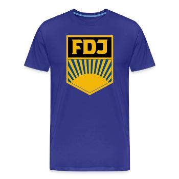 FDJ - Men's Premium Organic T-Shirt - royal blue - Front - Damien (186cm)