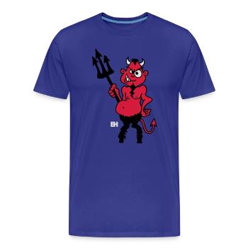 Gros diable rouge - T-shirt bio Premium Homme - bleu roi - Devant - Damien (186cm)