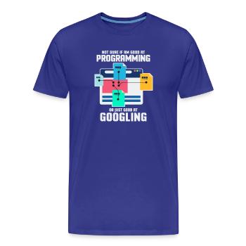 Programmeur Programmation Informatique Cadeau - T-shirt bio Premium Homme - bleu roi - Devant - Damien (186cm)