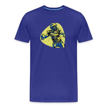 Vainqueur du quarterback du héros du football américain - T-shirt bio Premium Homme - bleu roi - Devant - Damien (186cm)