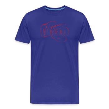 camera - Men's Premium Organic T-Shirt - royal blue - Front - Damien (186cm)