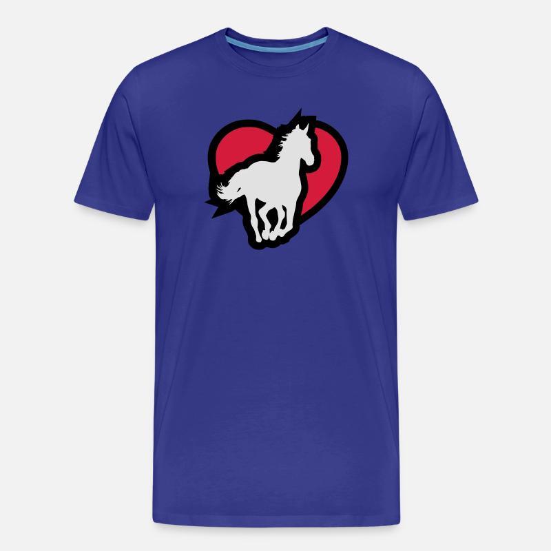 Ein pferd - Männer Premium Bio T-Shirt - Königsblau