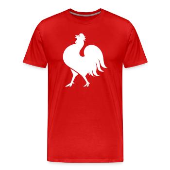 Cock cock - Men's Premium Organic T-Shirt - red - Front - Damien (186cm)