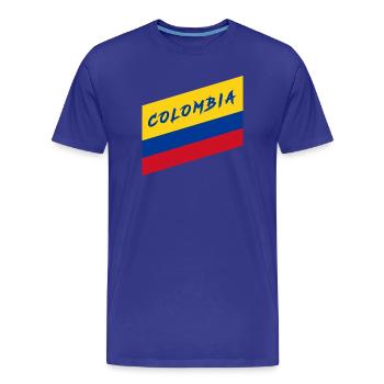 Colombia National Flag / Gift Flag Bogota - Men's Premium Organic T-Shirt - royal blue - Front - Damien (186cm)