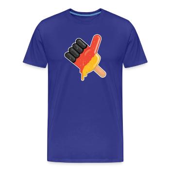 popsicles Finger "comme" l'Allemagne - T-shirt bio Premium Homme - bleu roi - Devant - Damien (186cm)
