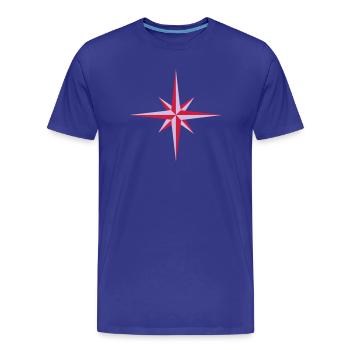 Compass - Men's Premium Organic T-Shirt - royal blue - Front - Damien (186cm)