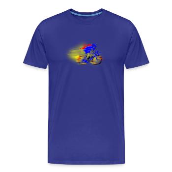 Rennrad - Männer Premium Bio T-Shirt - Königsblau - Vorne - Damien (186cm)