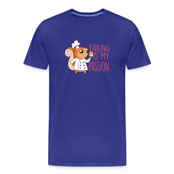Baking squirrel - Men's Premium Organic T-Shirt - royal blue - Front - Damien (186cm)