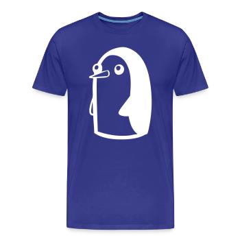 Caricature de pingouin - T-shirt bio Premium Homme - bleu roi - Devant - Damien (186cm)