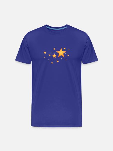 Stars in Orange - Men's Premium Organic T-Shirt - royal blue