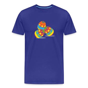 Easter eggs, easter, happy easter, happy eastern - Men's Premium Organic T-Shirt - royal blue - Front - Damien (186cm)