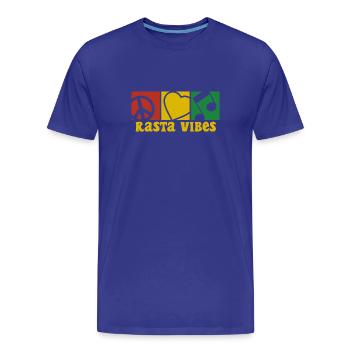 RASTA VIBES - T-shirt bio Premium Homme - bleu roi - Devant - Damien (186cm)