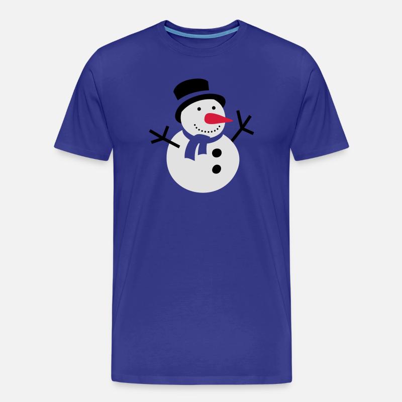 schneemann winter schnee - Männer Premium Bio T-Shirt - Königsblau
