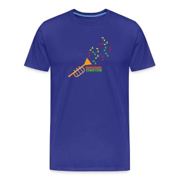 Trompette Underground Soundsystem - T-shirt bio Premium Homme - bleu roi - Devant - Damien (186cm)