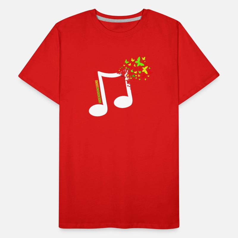 Farbige Schmetterlingsnote Männer Premium Bio T-Shirt