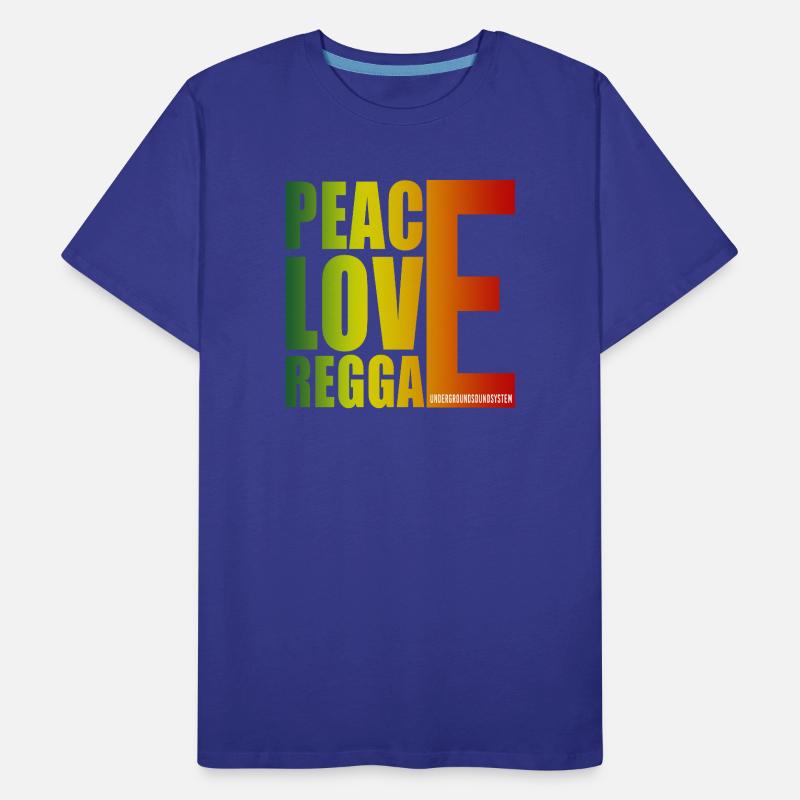 Peace Love Reggae Gradient Männer Premium Bio T-Shirt