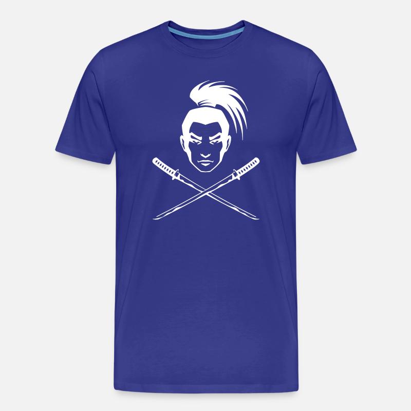 Ein japanischer Samurai - Männer Premium Bio T-Shirt - Königsblau
