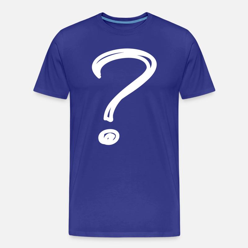 Ein Fragezeichen - Männer Premium Bio T-Shirt - Königsblau