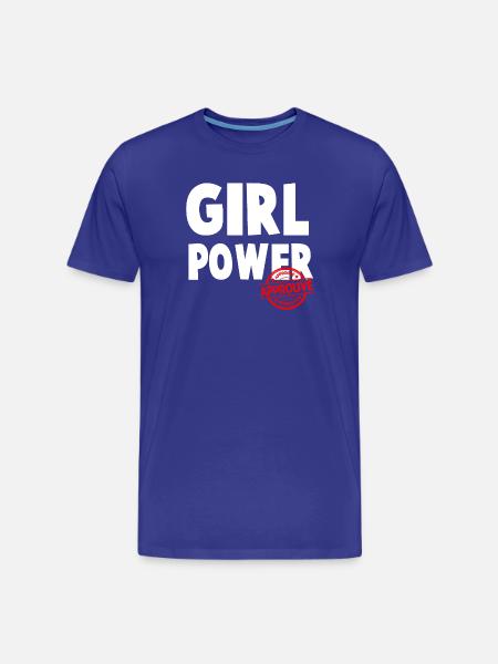 Girl Power Bold Script Design - Men's Premium Organic T-Shirt - royal blue