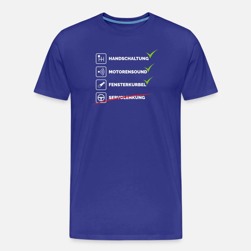 auto tuning oldtimer schrauber Handschaltung - Männer Premium Bio T-Shirt - Königsblau
