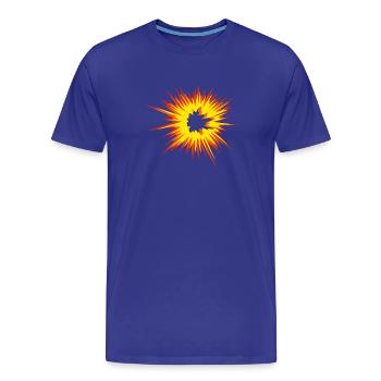 Explosion étoile flamme - T-shirt bio Premium Homme - bleu roi - Devant - Damien (186cm)