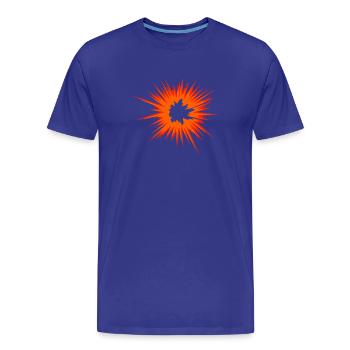 Explosion Star Flame Celebration Fireball - Men's Premium Organic T-Shirt - royal blue - Front - Damien (186cm)