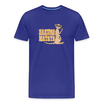 meerkat - Men's Premium Organic T-Shirt - royal blue - Front - Damien (186cm)