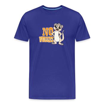 meerkat - Men's Premium Organic T-Shirt - royal blue - Front - Damien (186cm)